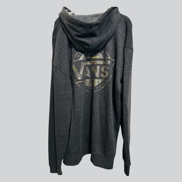Vans Off The Wall Men’s Hoodie Skateboarding Grunge Dark Gray Pullover XXL - Picture 1 of 9